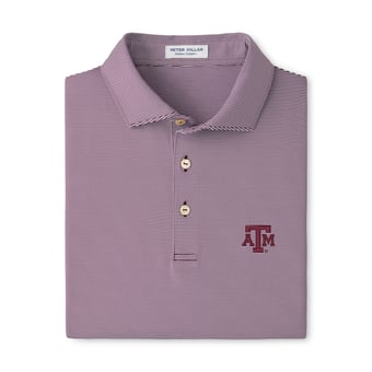 Men's Peter Millar  Maroon Texas A&M Aggies Jubilee Stripe Stretch Jersey Polo
