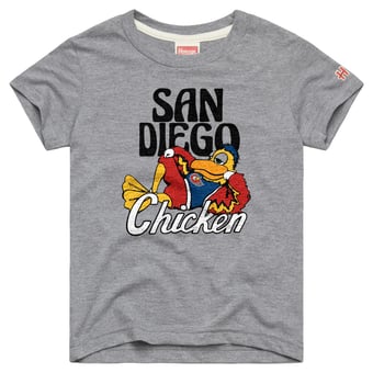 Toddler Homage Gray San Diego Chicken Mascot T-Shirt