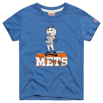 Youth Homage Royal New York Mets Mascot Tri-Blend T-Shirt