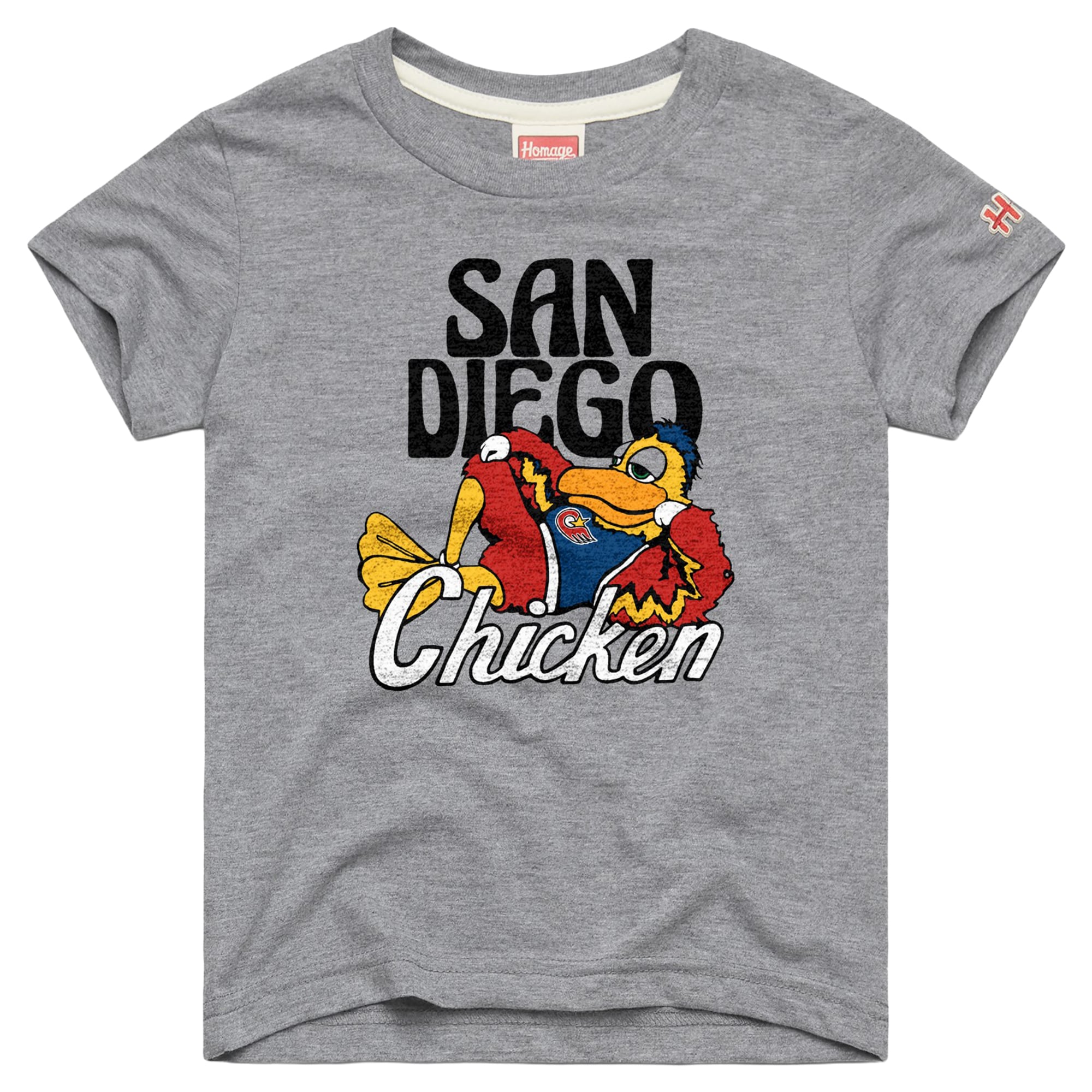 Youth Homage Gray San Diego Padres Mascot Tri-Blend T-Shirt