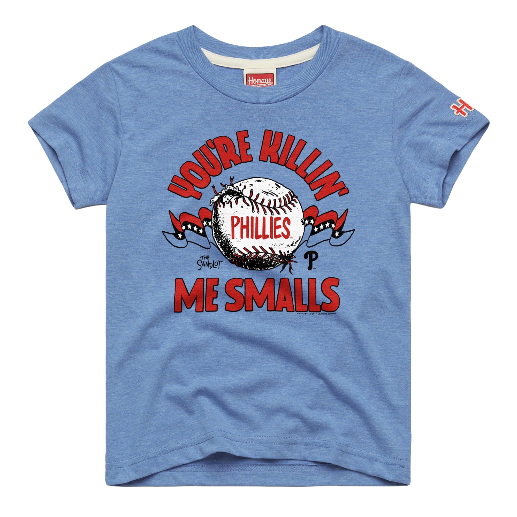 Youth Homage Light Blue Philadelphia Phillies x The Sandlot Tri-Blend T-Shirt