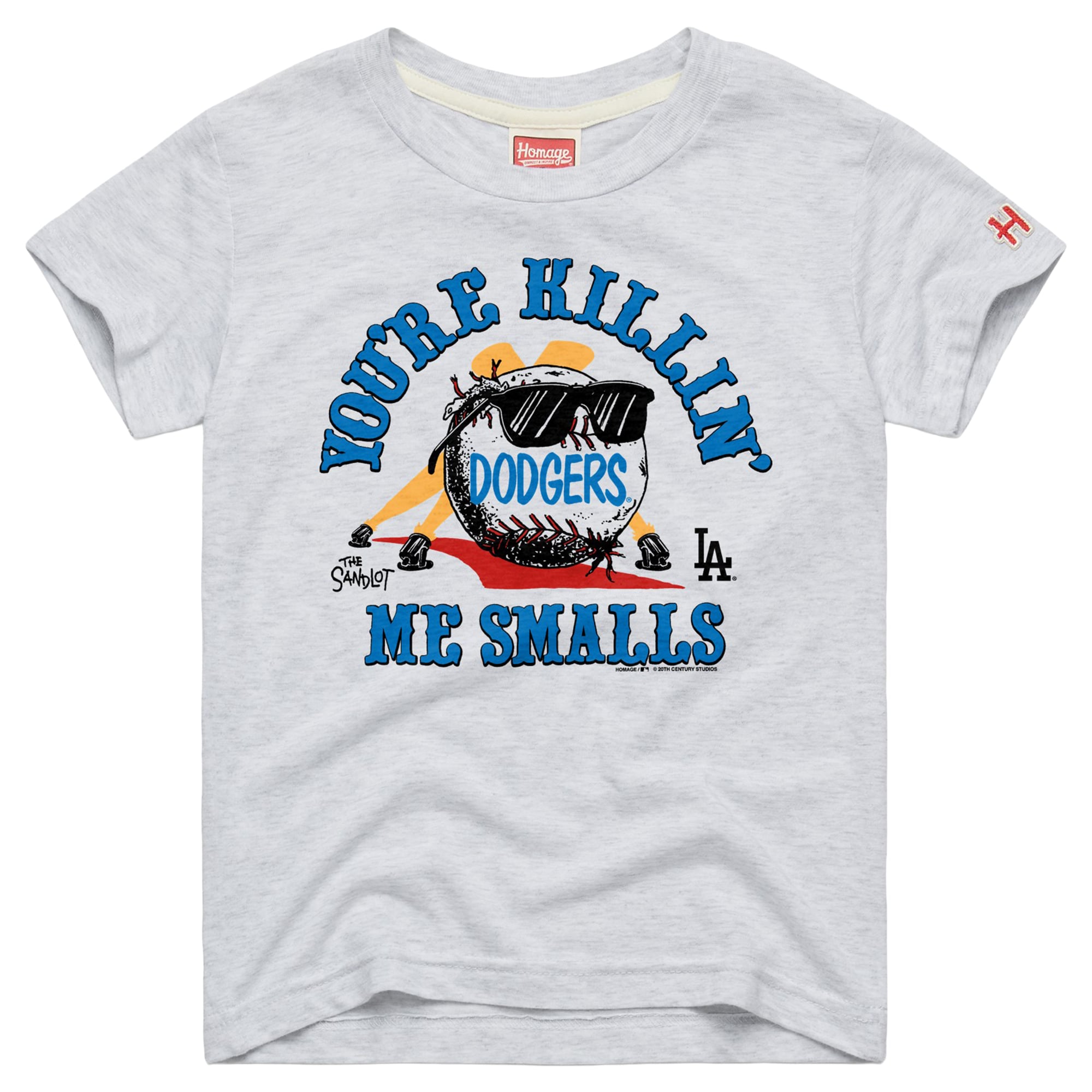 Youth Homage Ash Los Angeles Dodgers x The Sandlot Tri-Blend T-Shirt