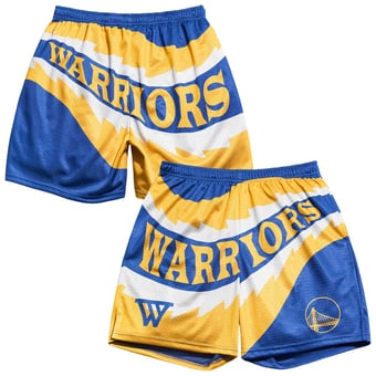 Men's Chalk Line Royal Golden State Warriors Saw Blade Retro Shorts