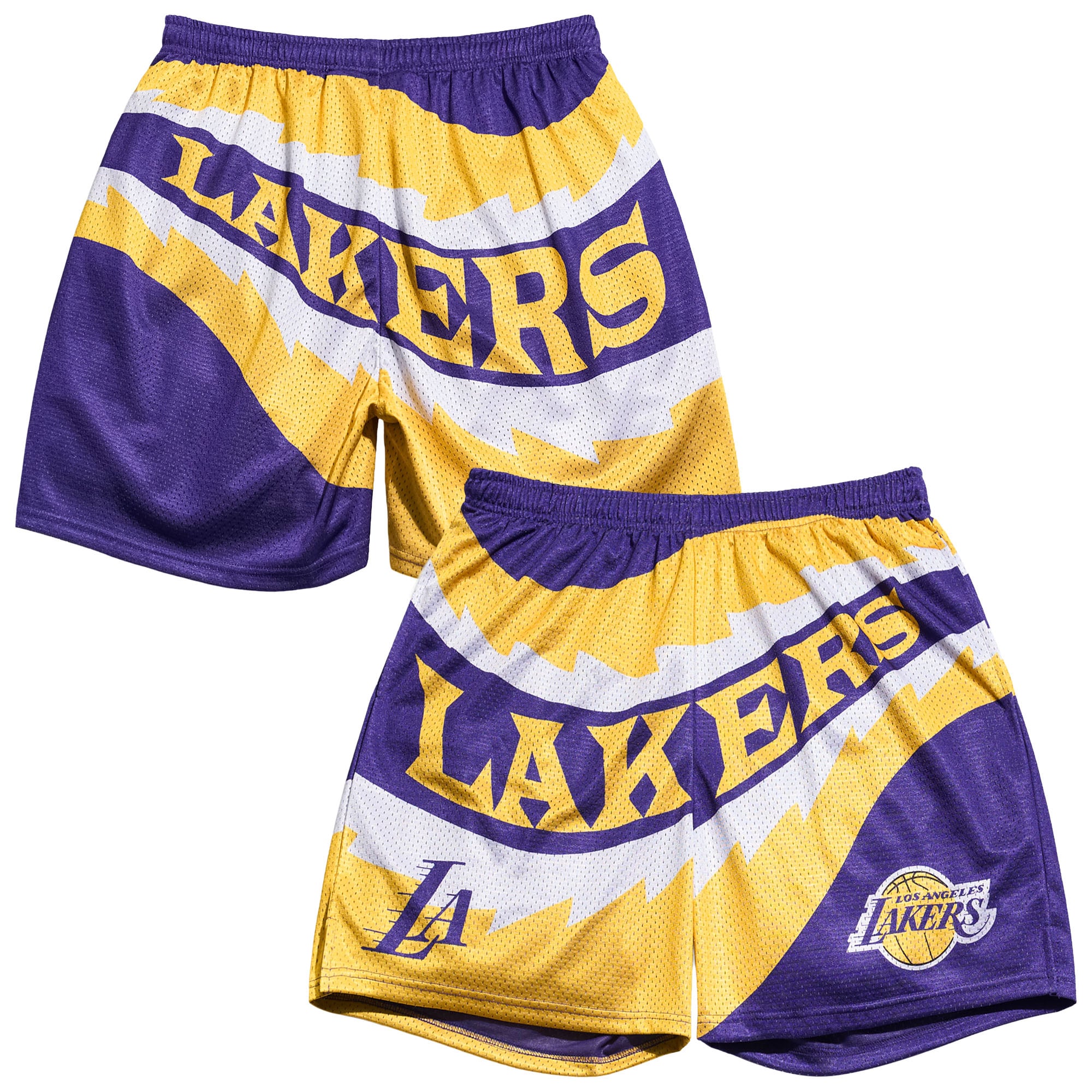 Men's Chalk Line Purple Los Angeles Lakers Saw Blade Retro Shorts
