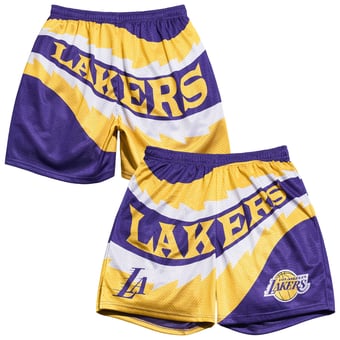 Men's Chalk Line Purple Los Angeles Lakers Saw Blade Retro Shorts