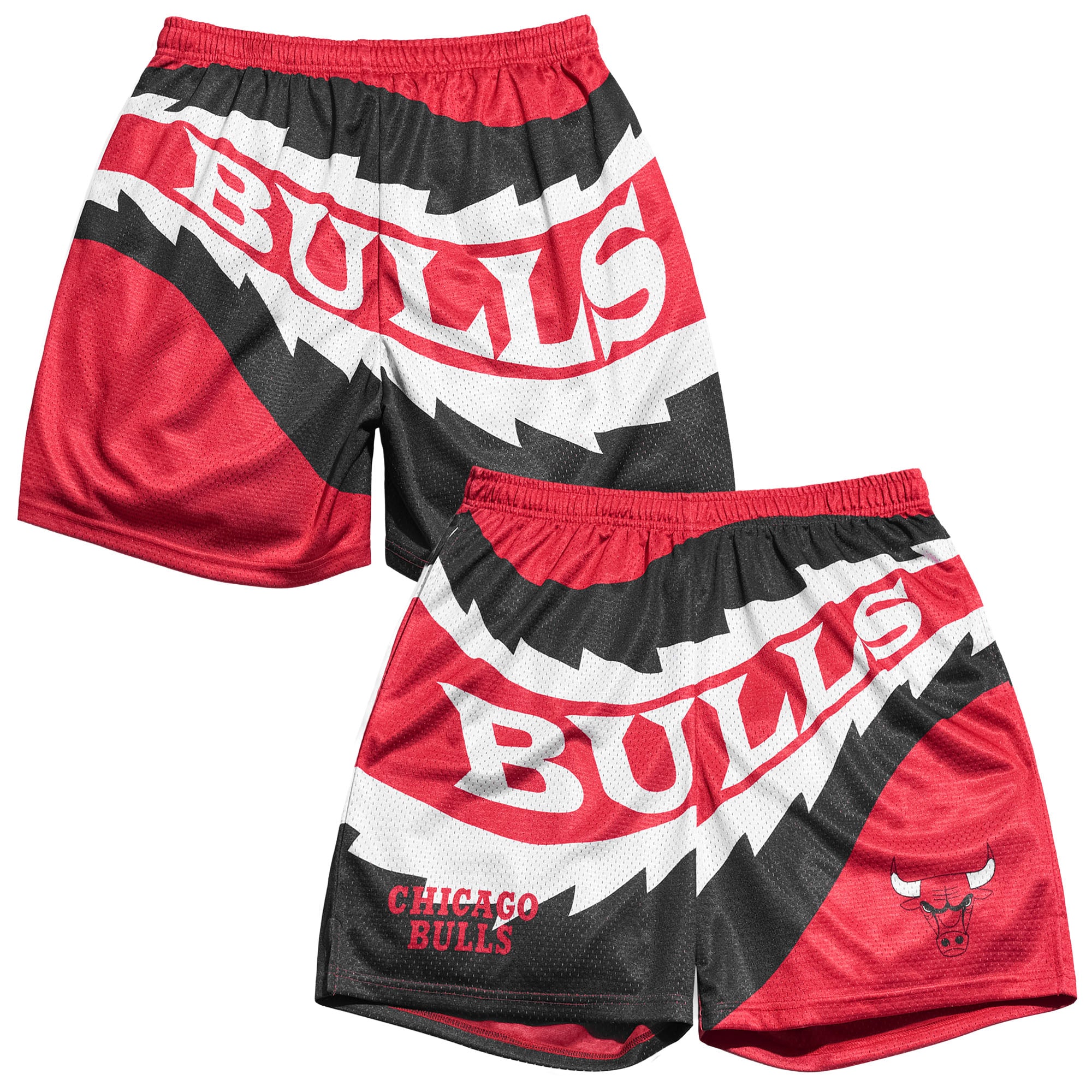 Men's Chalk Line Red Chicago Bulls Saw Blade Retro Shorts