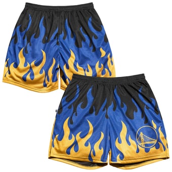 Men's Chalk Line Black Golden State Warriors Flame Shorts