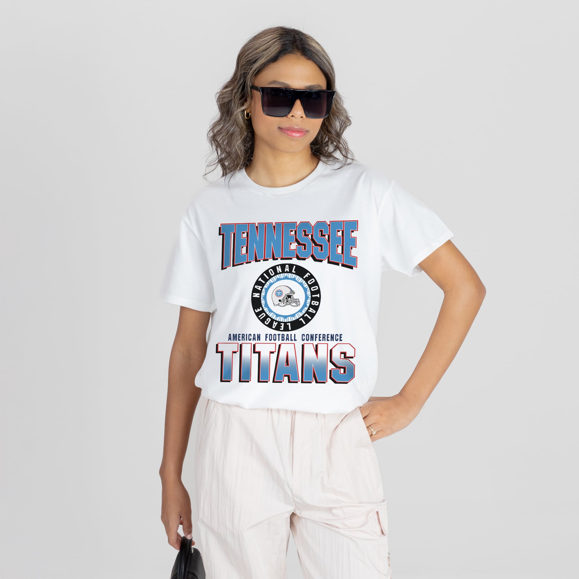 Women's Gameday Couture White Tennessee Titans Oversized All-Time Classic Flowy T-Shirt
