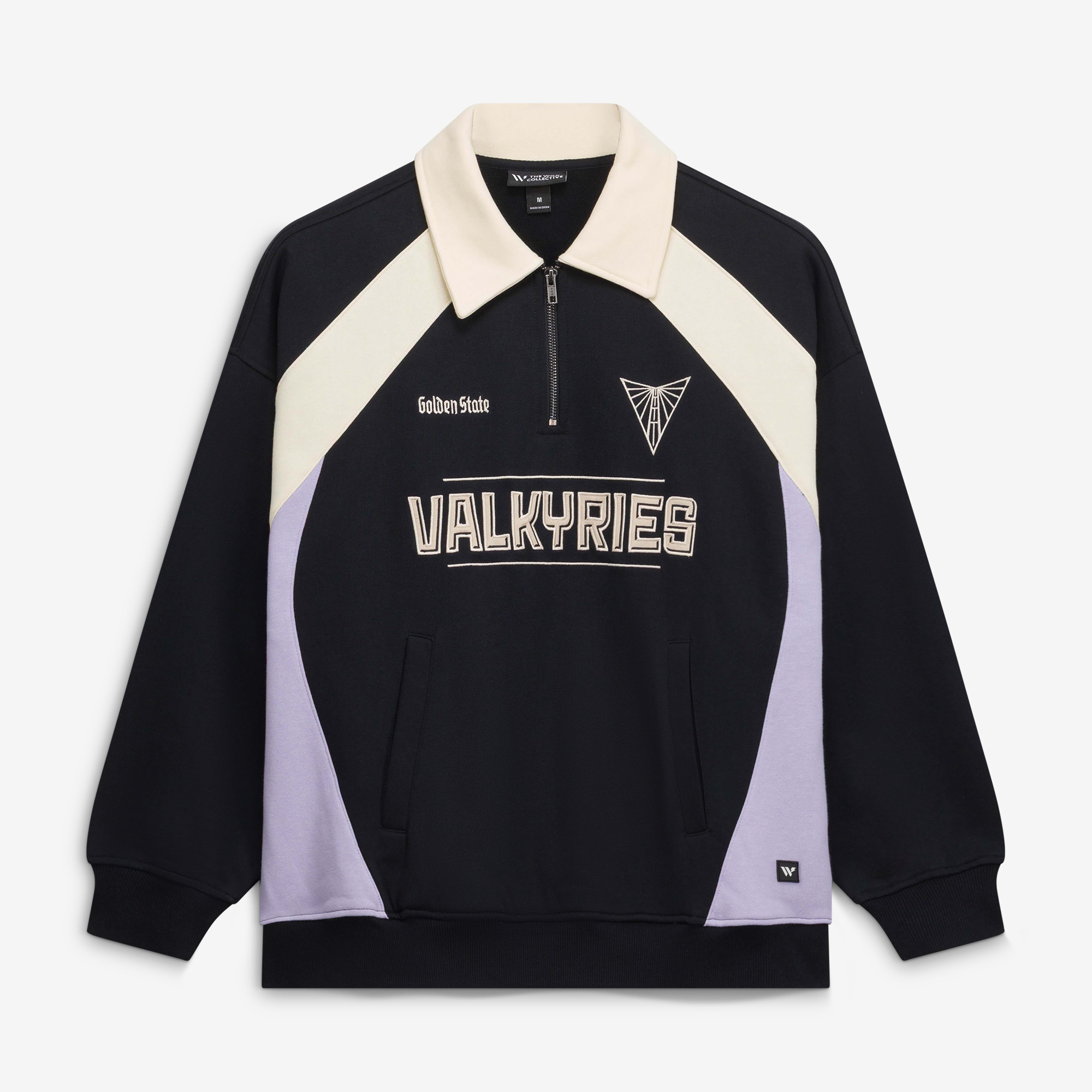 Unisex The Wild Collective  Eclipse Black Golden State Valkyries Quarter-Zip Polo Fleece Pullover