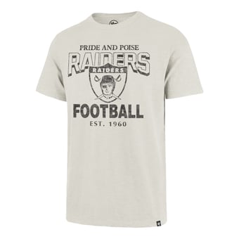 Men's '47  Natural Las Vegas Raiders Head On Scrum Slub T-Shirt