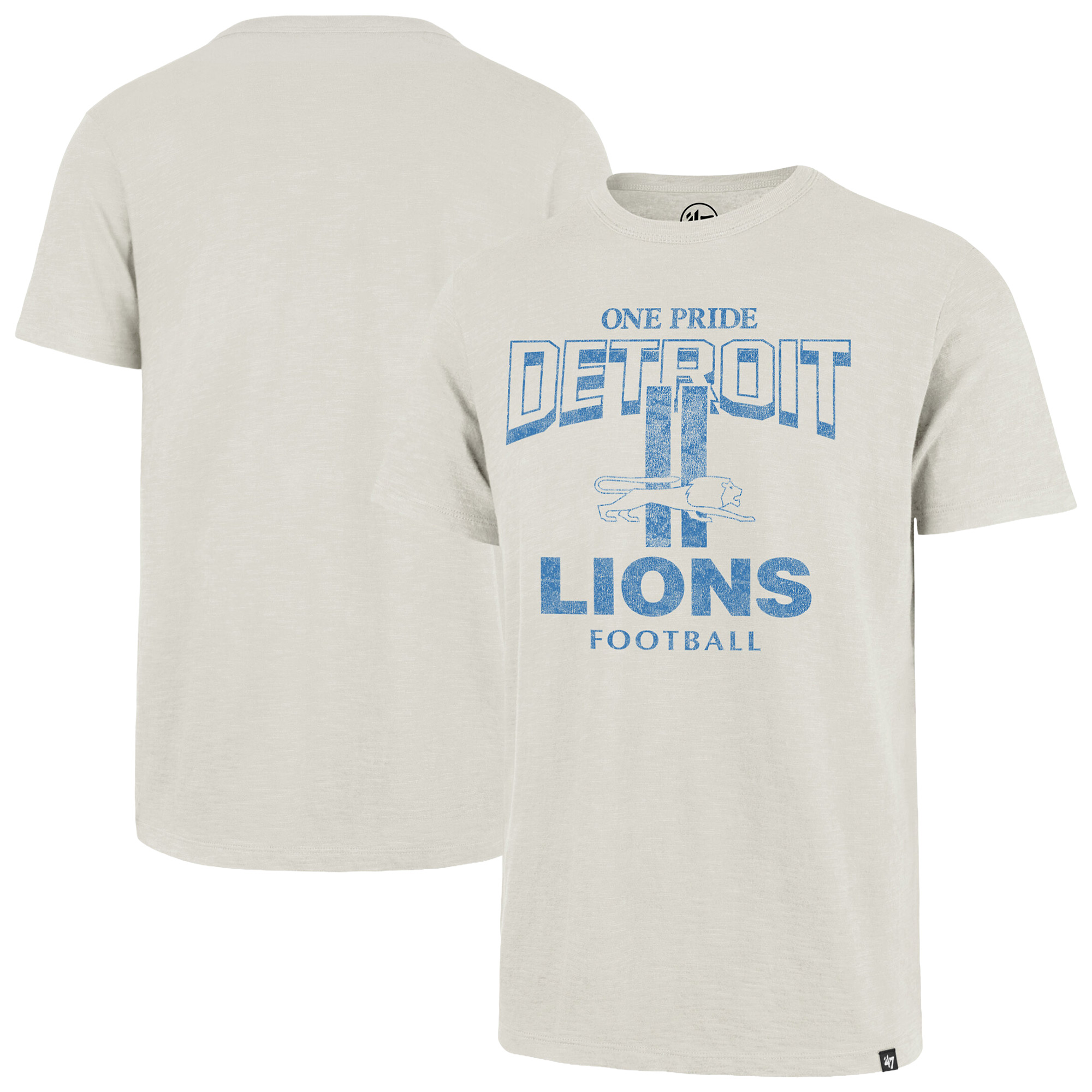 '47 Brand Men's Natural Detroit Lions Head On Scrum Slub T-Shirt - Natural