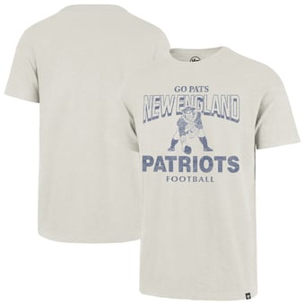 Men's '47  Natural New England Patriots Head On Scrum Slub T-Shirt