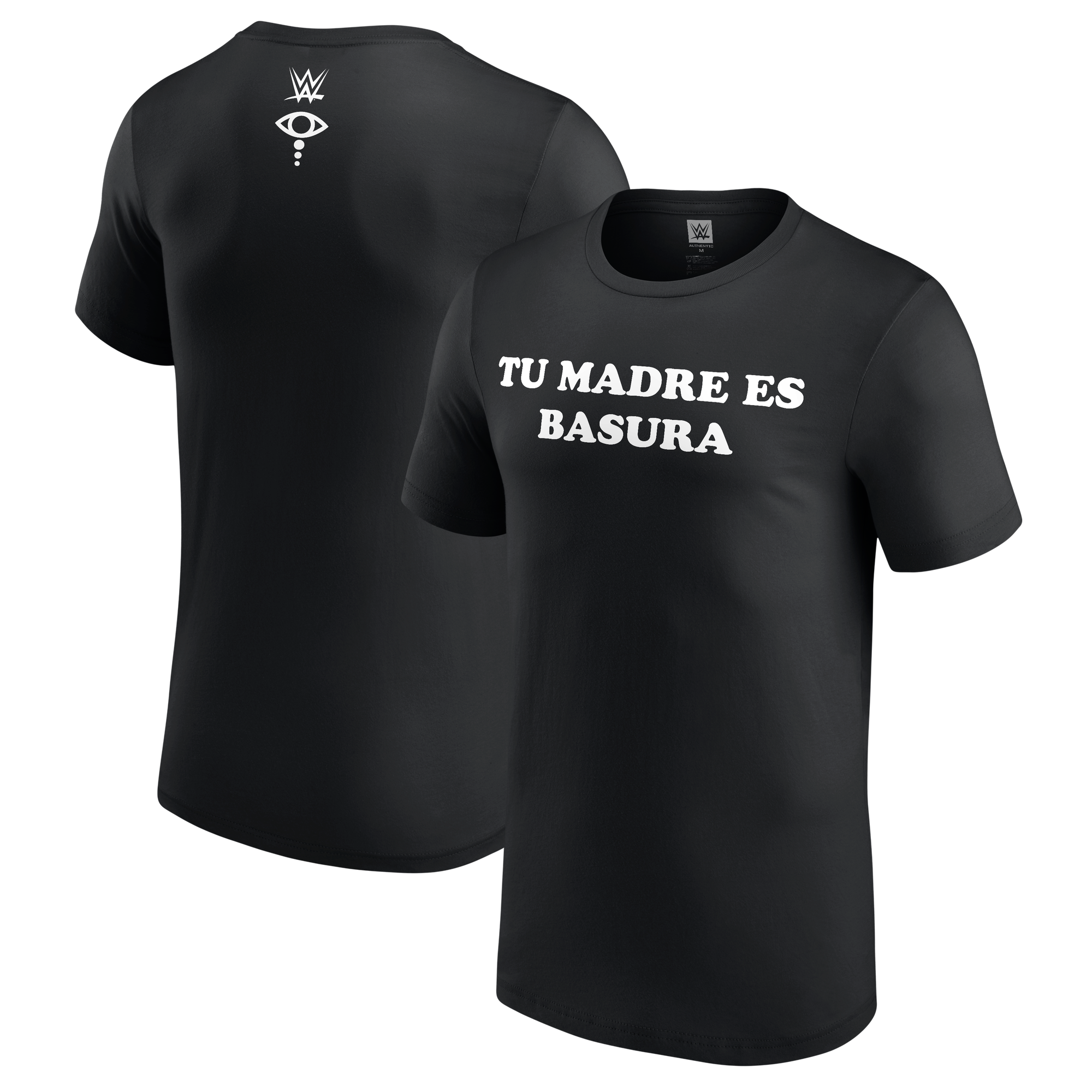 Camiseta negra Liv Morgan Tu Madre Es Basura para hombre: retailer-supplied image