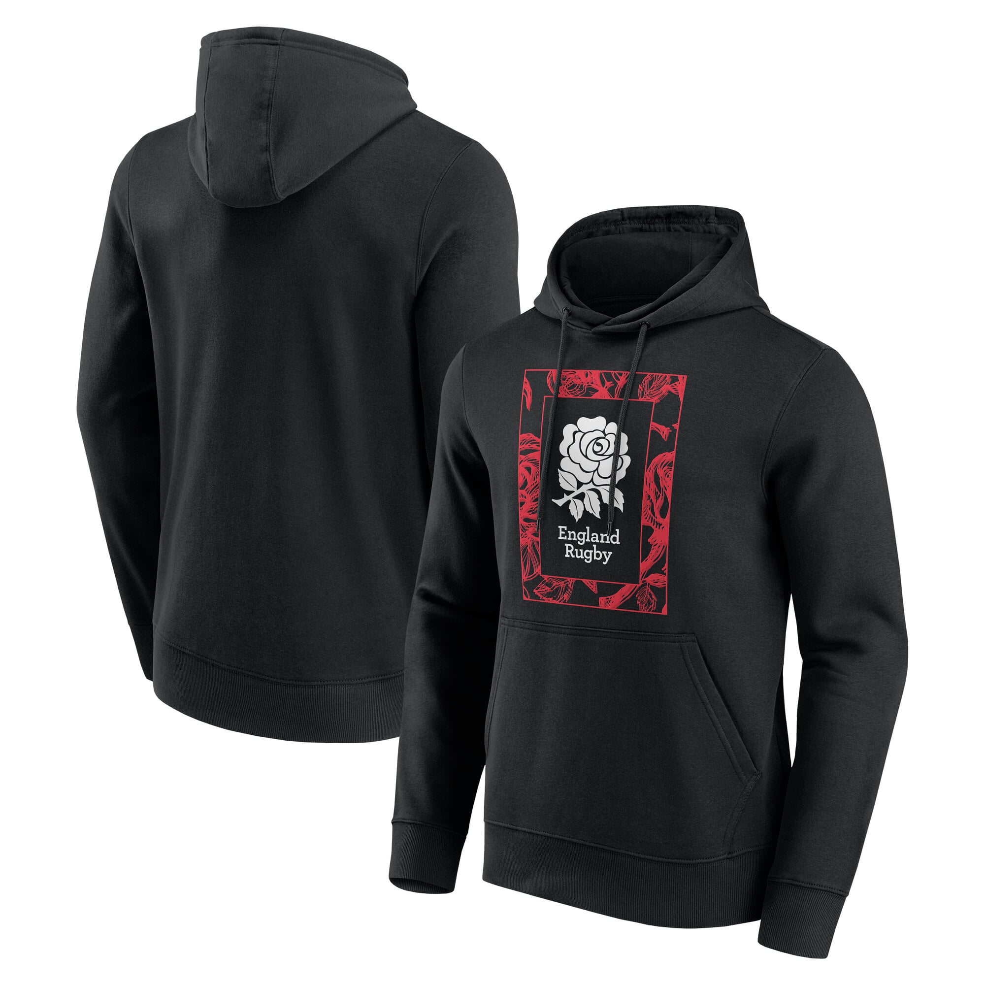 Felpa con cappuccio e logo England Rose Boxed - Nera
