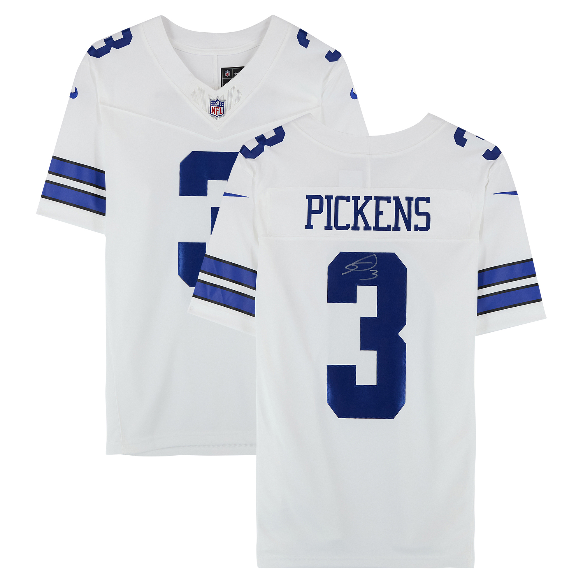 George Pickens Dallas Cowboys Autographed Nike White Vapor Fuse Limited Jersey