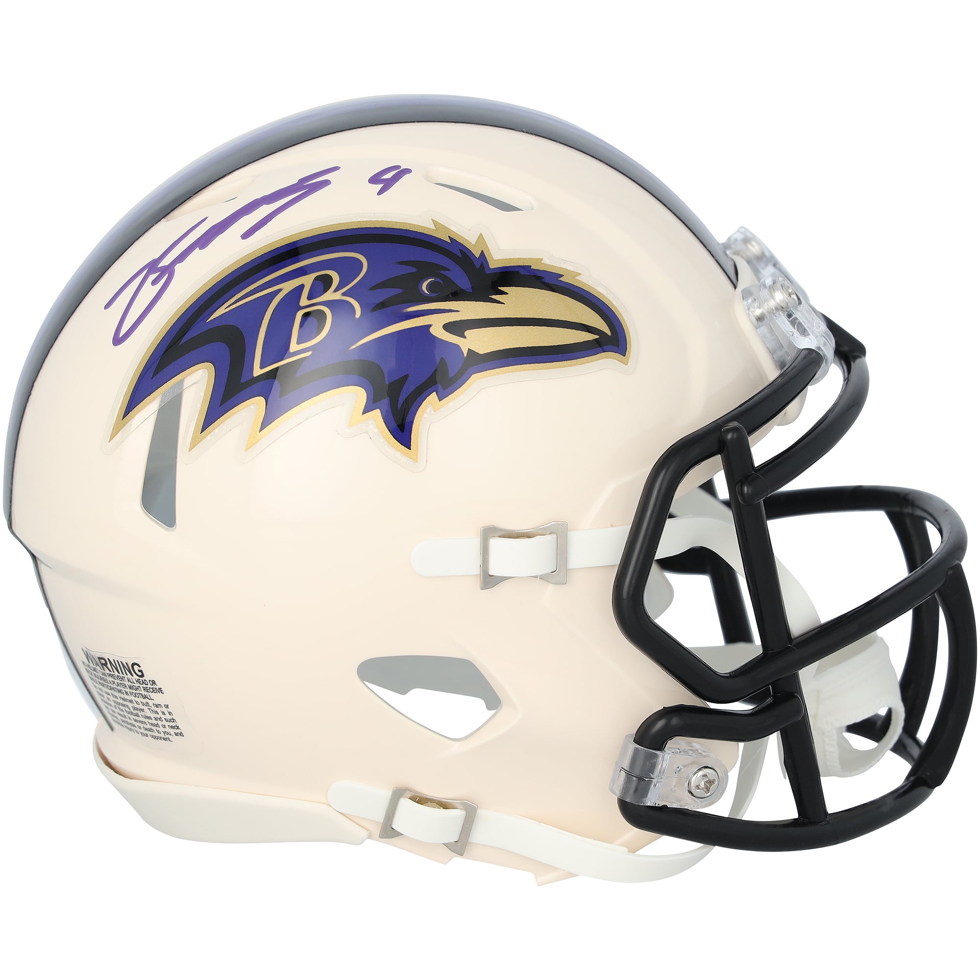 Zay Flowers Baltimore Ravens Autographed Riddell Retro Speed Mini Helmet