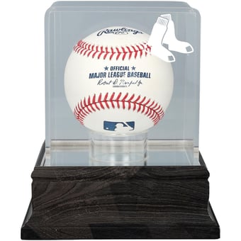 Boston Red Sox Charcoal Logo Baseball Display Case - UV Protected