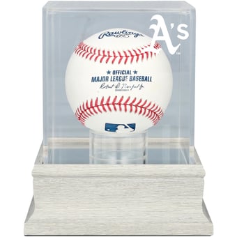 Athletics Slate Gray Logo Baseball Display Case - UV Protected