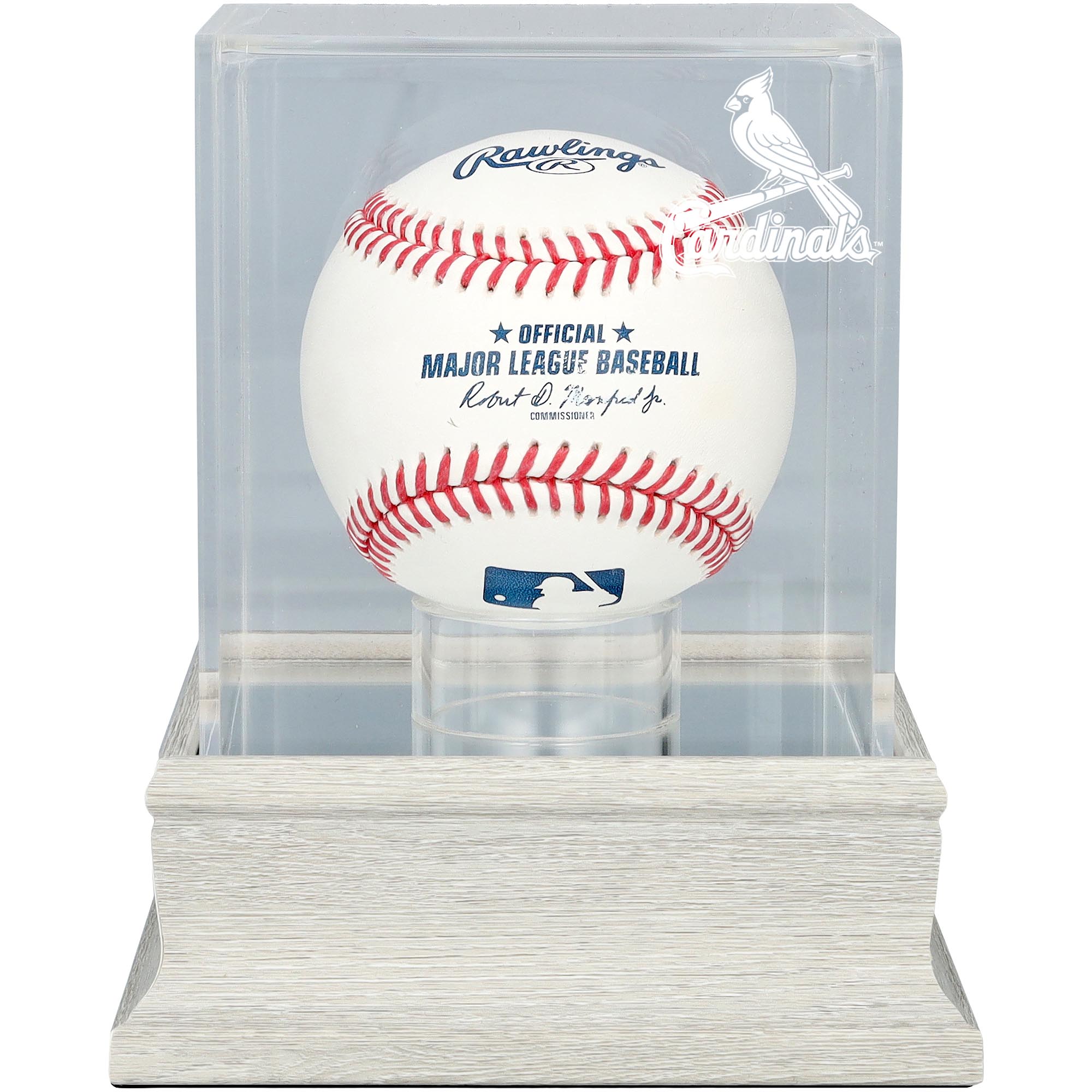 St. Louis Cardinals Slate Gray Logo Baseball Display Case - UV Protected