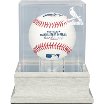 St. Louis Cardinals Slate Gray Logo Baseball Display Case - UV Protected