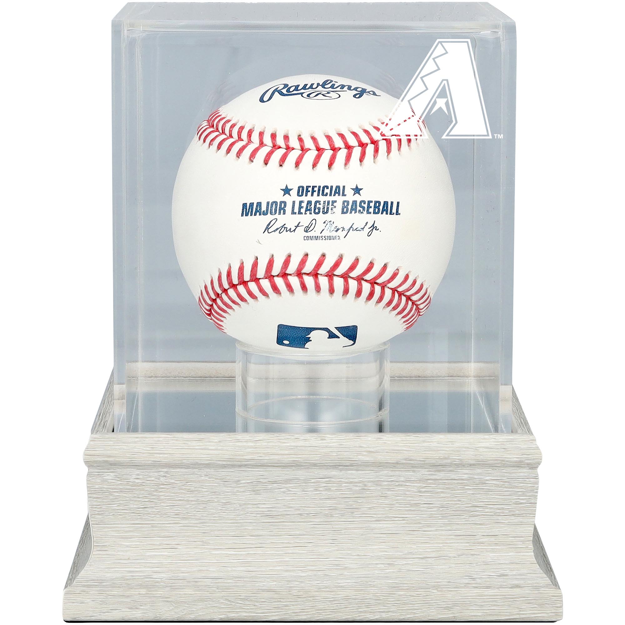 Arizona Diamondbacks Slate Gray Logo Baseball Display Case - UV Protected