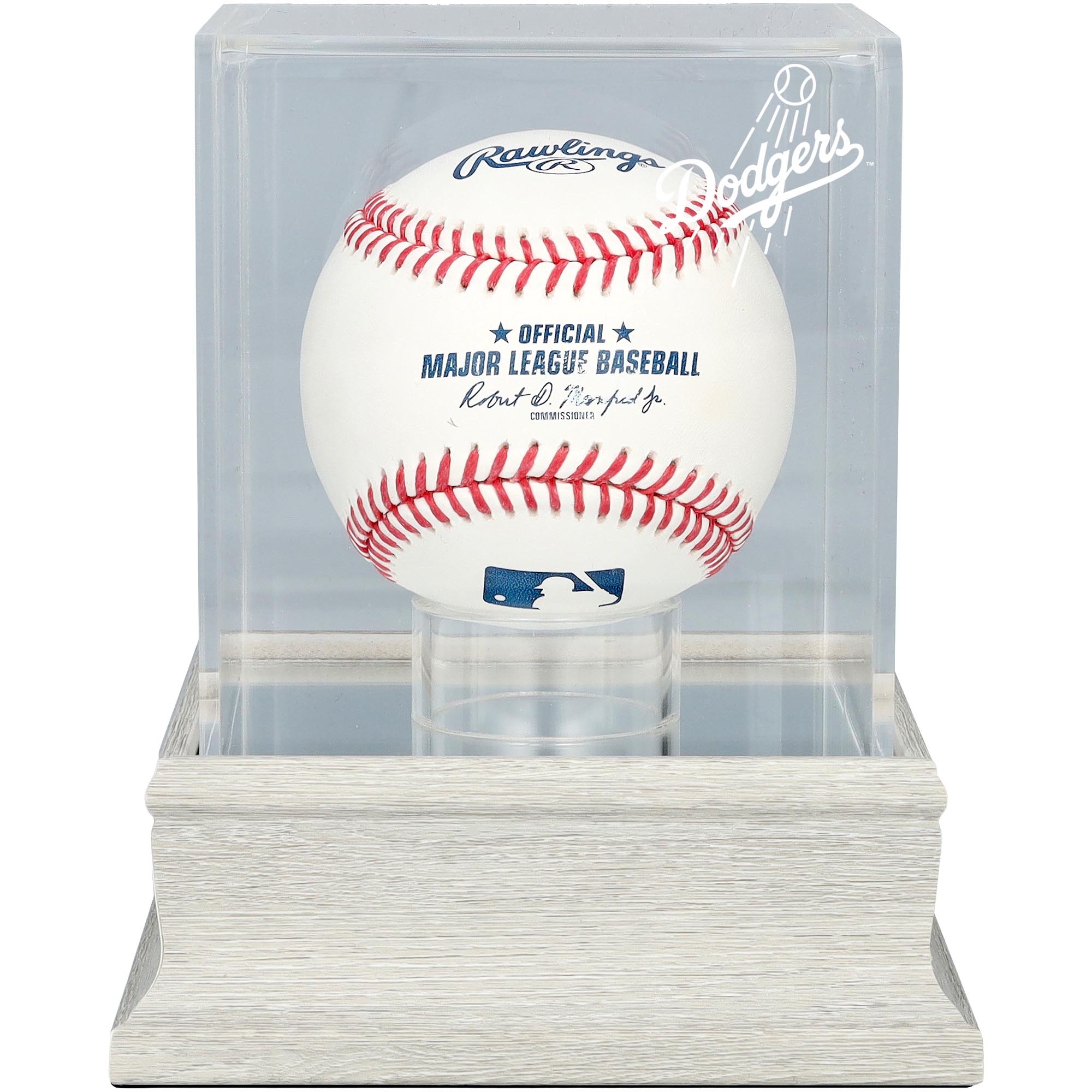 Los Angeles Dodgers Slate Gray Logo Baseball Display Case - UV Protected