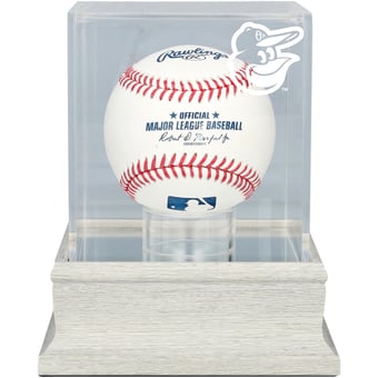 Baltimore Orioles Slate Gray Logo Baseball Display Case - UV Protected