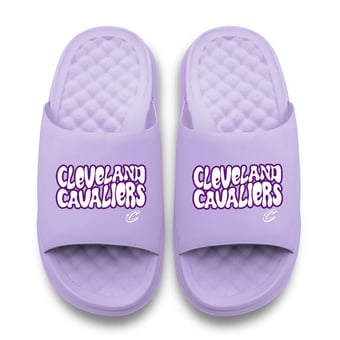 Unisex ISlide Lavender Cleveland Cavaliers Bubble Letters Motive Slide Sandals