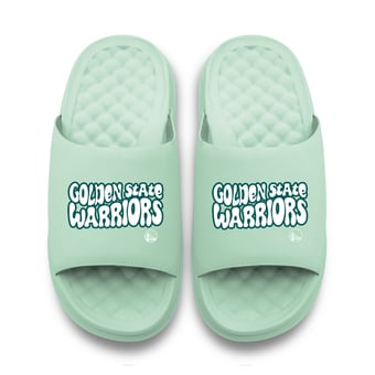 Unisex ISlide Seafoam Golden State Warriors Bubble Letters Motive Slide Sandals
