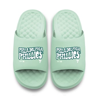 Unisex ISlide Seafoam Philadelphia Phillies Bubble Letters Motive Slide Sandals