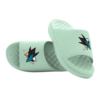 Unisex ISlide Seafoam San Jose Sharks Bubble Motive Slide Sandals