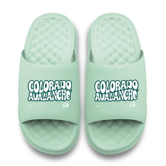 Unisex ISlide Seafoam Colorado Avalanche Bubble Letters Motive Slide Sandals