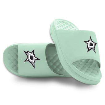 Unisex ISlide Seafoam Dallas Stars Bubble Motive Slide Sandals