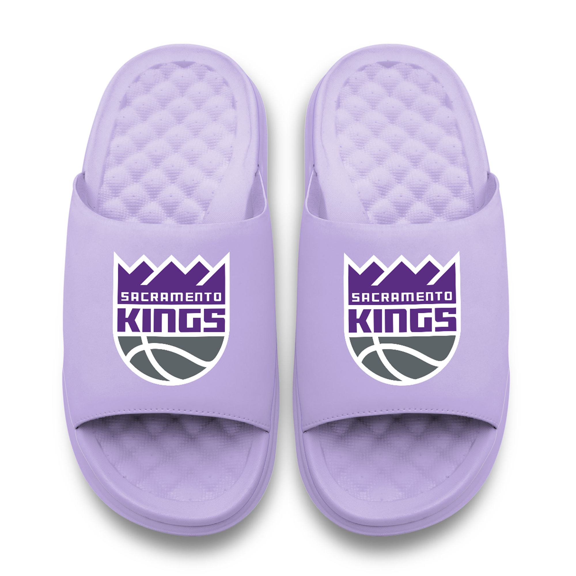 Unisex ISlide Lavender Sacramento Kings Bubble Motive Slide Sandals