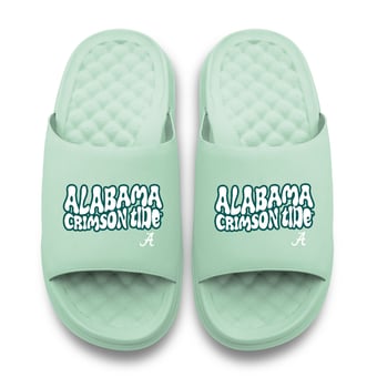 Unisex ISlide Seafoam Alabama Crimson Tide Bubble Letters Motive Slide Sandals