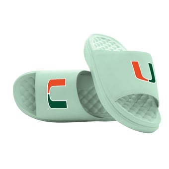 Unisex ISlide Seafoam Miami Hurricanes Motive Slide Sandals