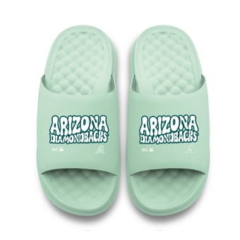 Unisex ISlide Seafoam Arizona Diamondbacks Bubble Letters Motive Slide Sandals