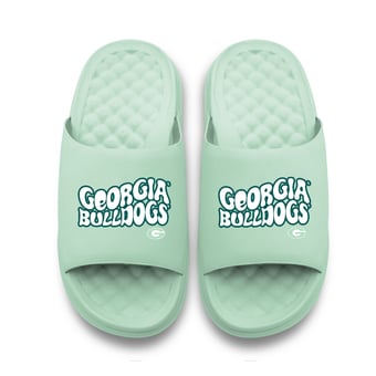 Unisex ISlide Seafoam Georgia Bulldogs Bubble Letters Motive Slide Sandals