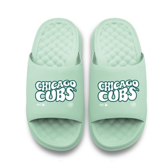 Unisex ISlide Seafoam Chicago Cubs Bubble Letters Motive Slide Sandals