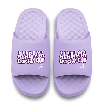 Unisex ISlide Lavender Alabama Crimson Tide Bubble Letters Motive Slide Sandals