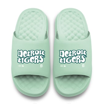 Unisex ISlide Seafoam Detroit Tigers Bubble Letters Motive Slide Sandals