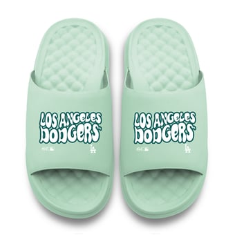 Unisex ISlide Seafoam Los Angeles Dodgers Bubble Letters Motive Slide Sandals
