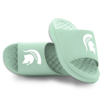 Unisex ISlide Seafoam Michigan State Spartans Bubble Motive Slide Sandals
