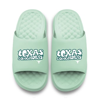 Unisex ISlide Seafoam Texas Longhorns Bubble Letters Motive Slide Sandals