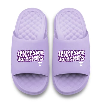 Unisex ISlide Lavender Tennessee Volunteers Bubble Letters Motive Slide Sandals