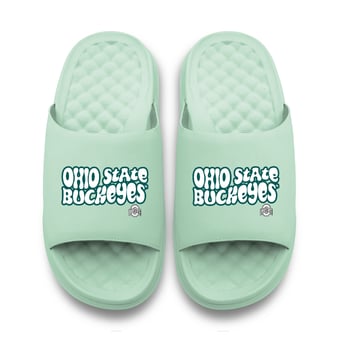 Unisex ISlide Seafoam Ohio State Buckeyes Bubble Letters Motive Slide Sandals