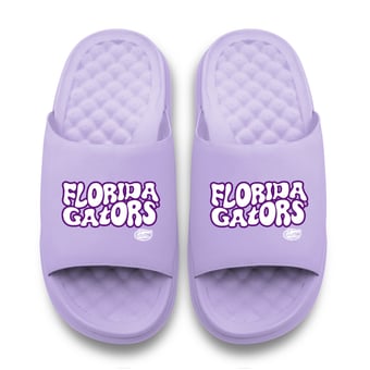 Unisex ISlide Lavender Florida Gators Bubble Letters Motive Slide Sandals