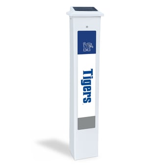 Memphis Tigers 25" Solar Light Glow Post