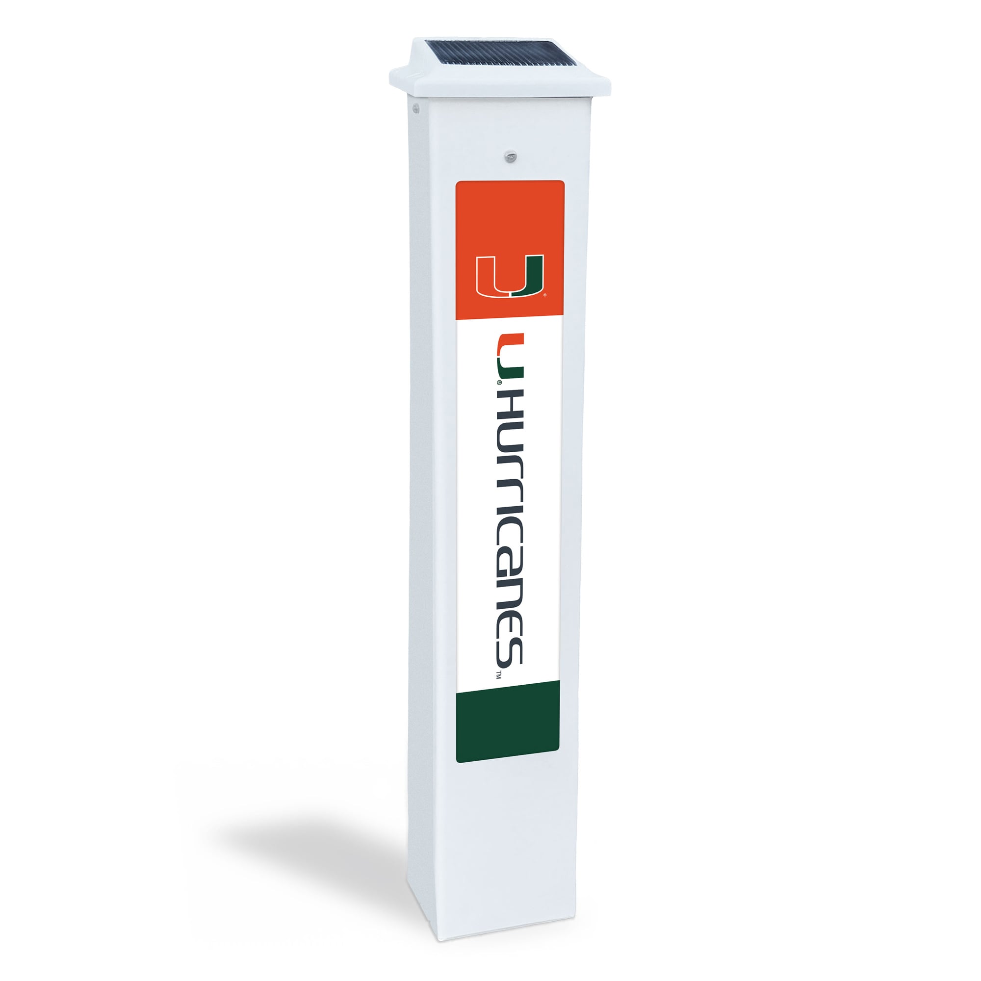 Miami Hurricanes 25" Solar Light Glow Post