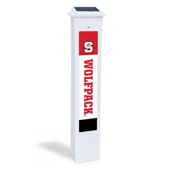 NC State Wolfpack 25" Solar Light Glow Post